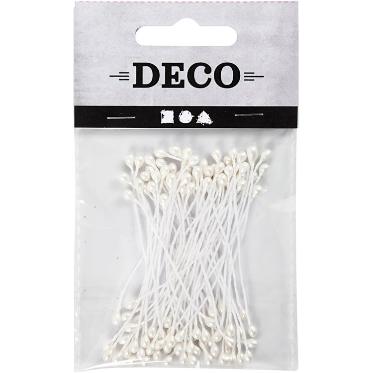 Creativ company cc bloemmeeldraden 6 cm wit 100 stuks