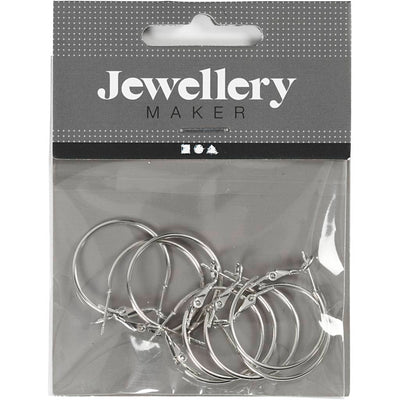 Pendientes de creativ Company Silvered, 8st.