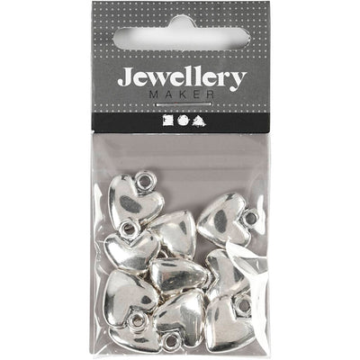 Creativ company https: www.cchobby.nl hartvormige-hanger-afm-13x15-mm-verzilverd-10-stuk-1-doos