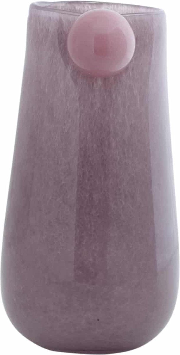 Presente jarrón bolita mediano - violeta - ø15cm - vidrio - escandinavo - florero - decoración del hogar - jarrón decorativo para salón o dormitorio
