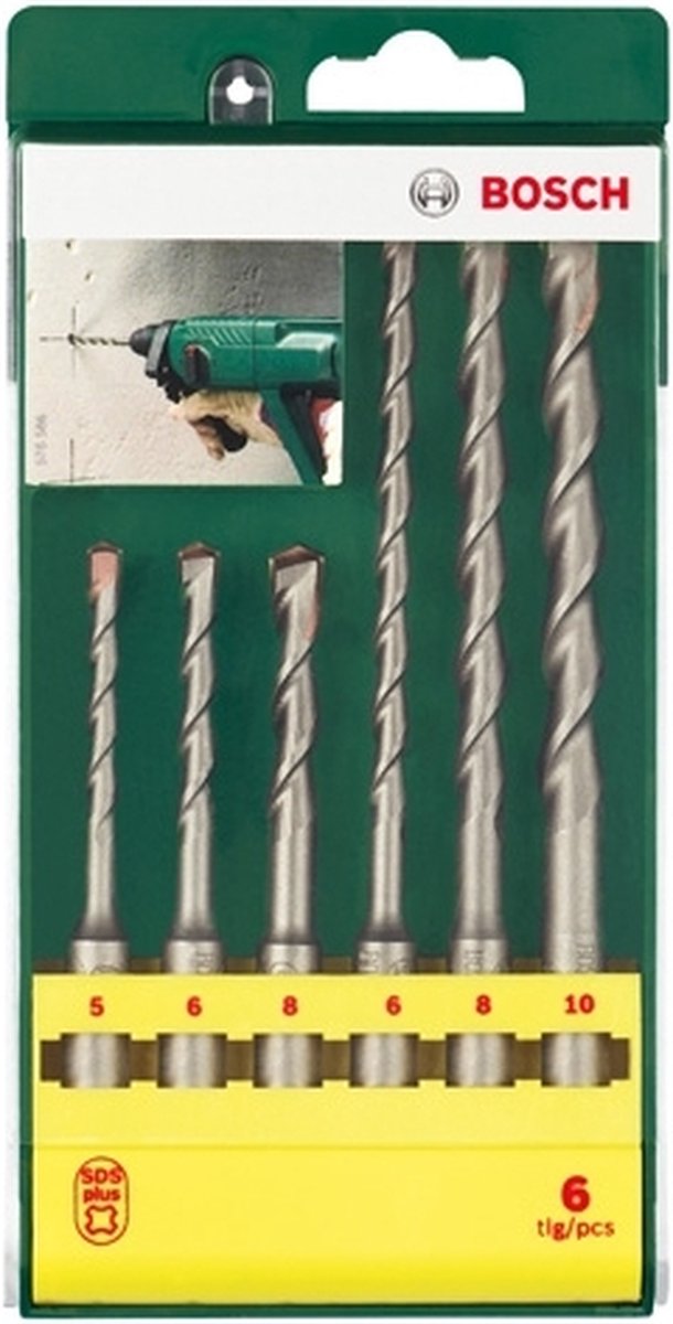Juego de taladro percutor Bosch - 6 piezas - sds plus