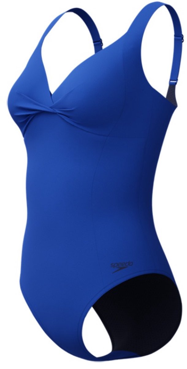 Speedo shaping cross knot 1 piece dames sportbadpak - blauw