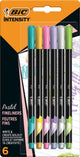 BIC intensidad Fineliners pastel, 6st.