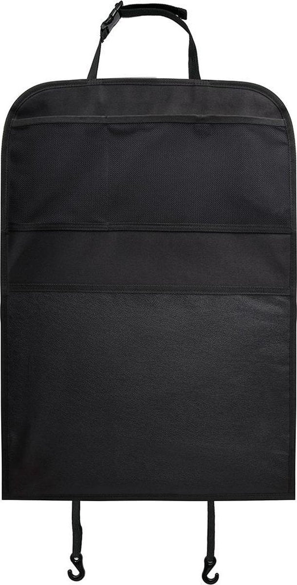 Yrda love to move yrda kickmat protector de asiento de coche de lujo - protección contra la suciedad - prácticos compartimentos de almacenamiento - repelente al agua - 43 x 60 cm - negro