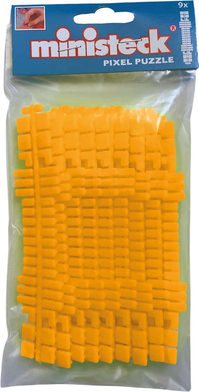 Set listelli mosaico Ministeck colore arancio neon 9 pezzi - sacchetto di plastica.