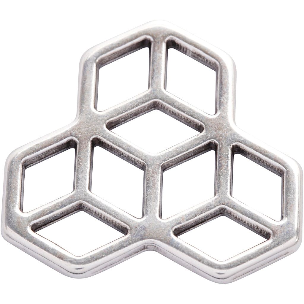 Ciondolo gioielli Creative Company, d 30 mm, placcato argento, 1 pezzo