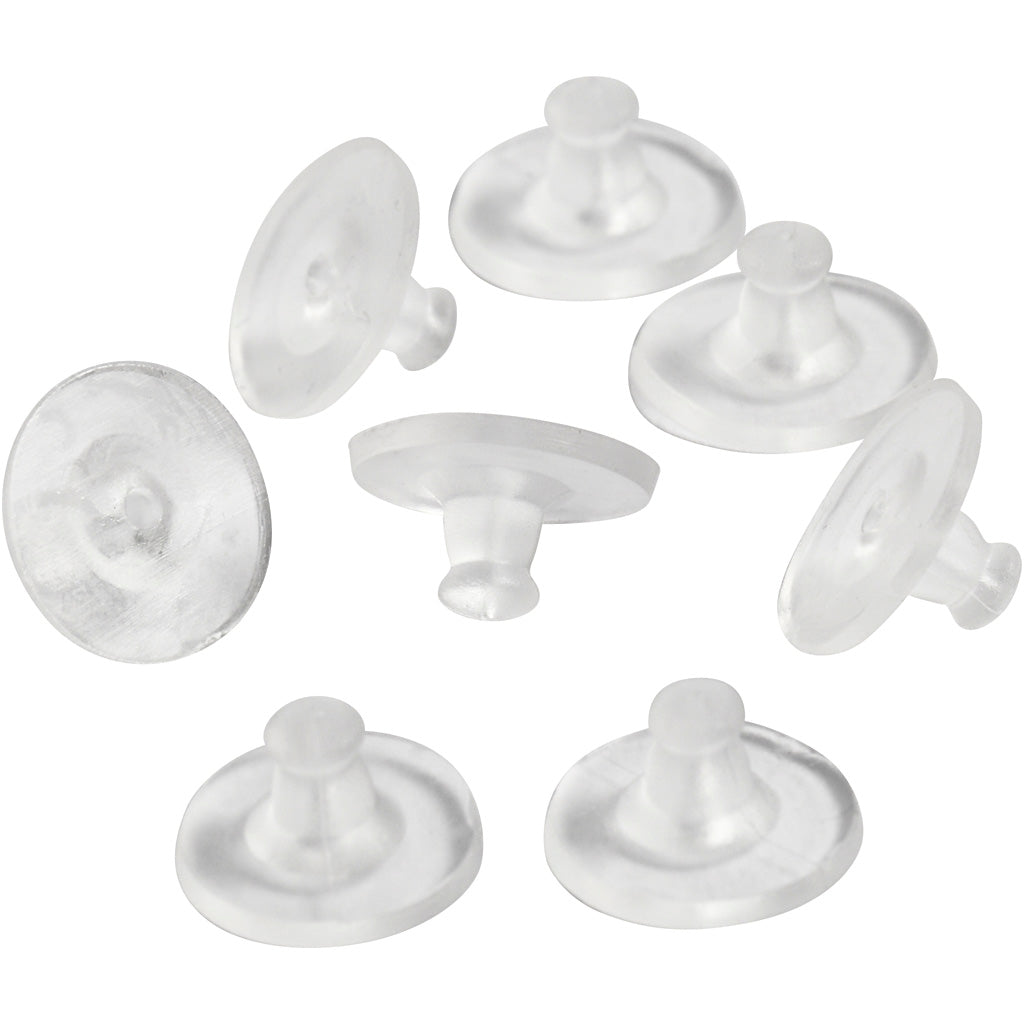 Tapa de pendiente de la empresa Creativ, d 10 mm, transparente, 10 pares 1 caja
