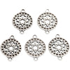 Ciondolo gioielli Creative Company, d 14 mm, dimensione del foro 1,2 mm, placcato argento, 5 pezzi 1 scatola