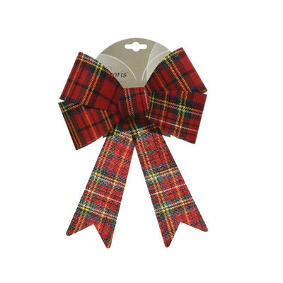 Decoris lazo poliéster rombo escocés l22cm