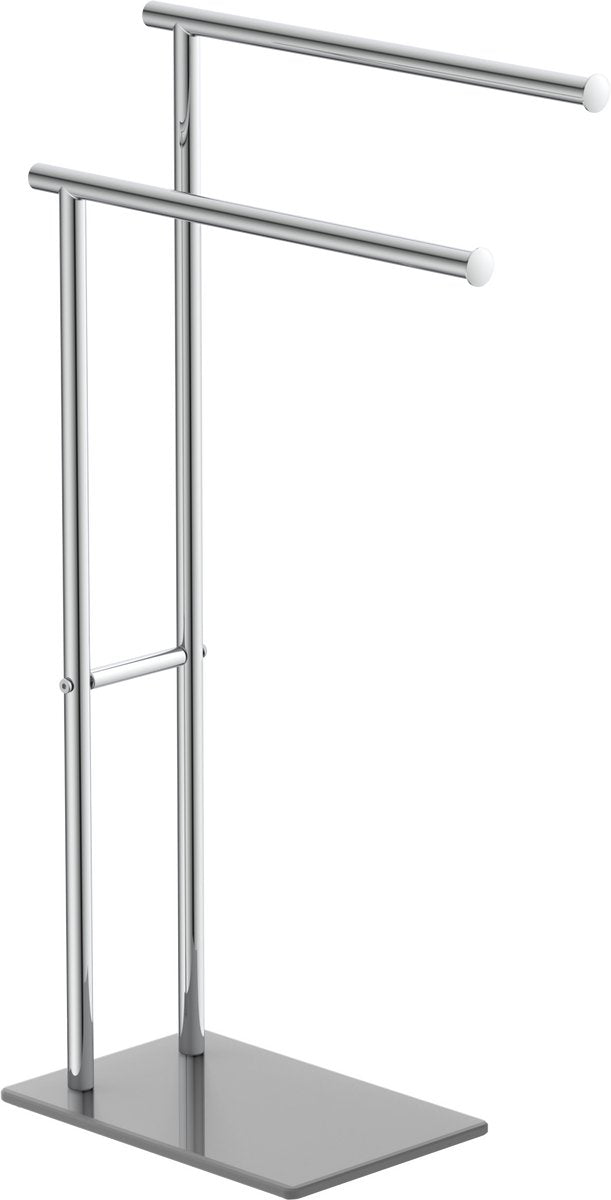 Porta asciugamani Eisl - porta asciugamani - da appoggio - doppio - grigio cromo