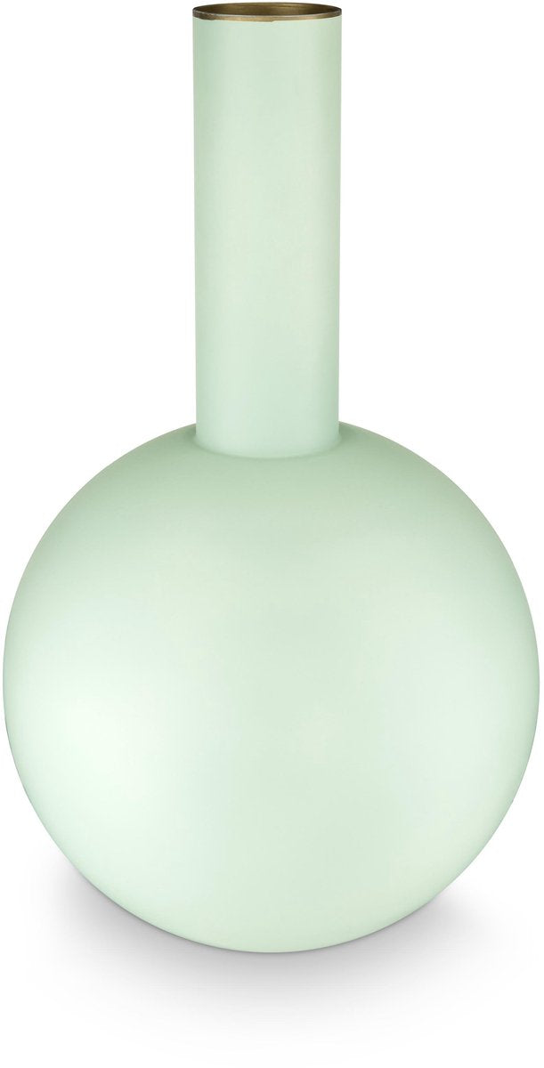 Pip studio - bloemenvaas - woonaccessoires - blauwe vaas - metaal - 24.5x42cm