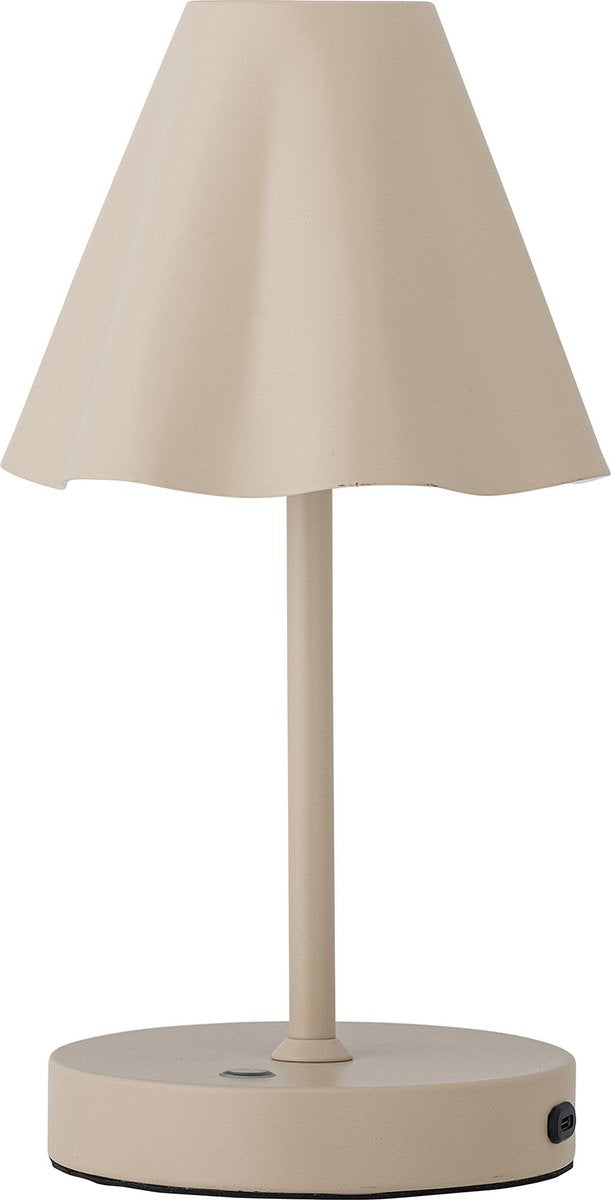 Bloomingville - lampada portatile lianna - ricaricabile - beige - metallo