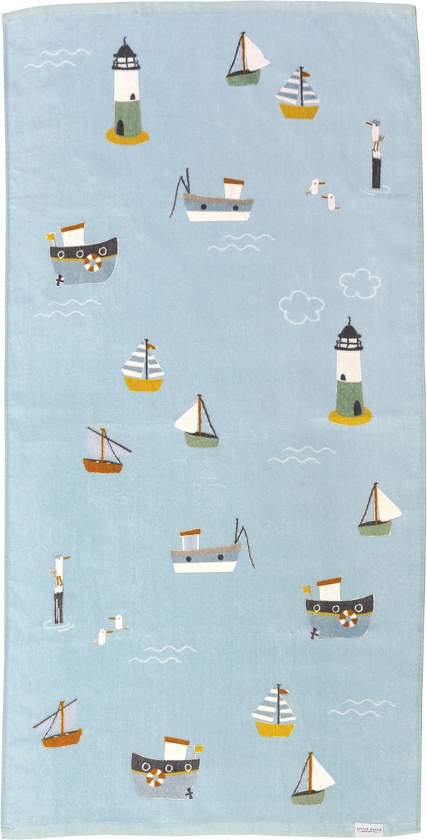 Sin marca sans marque little dutch - toalla de playa - marineros bay - 60x120 cm - 100% algodón