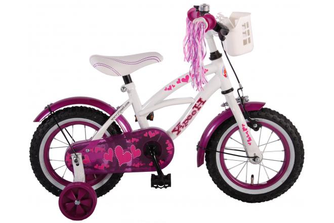 Bike per bambini Vlatar Heart Cruiser - Girls - 12 pollici - Purpola bianca