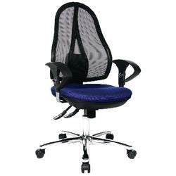 Poltrona operativa open point deluxe topstar nero blu
