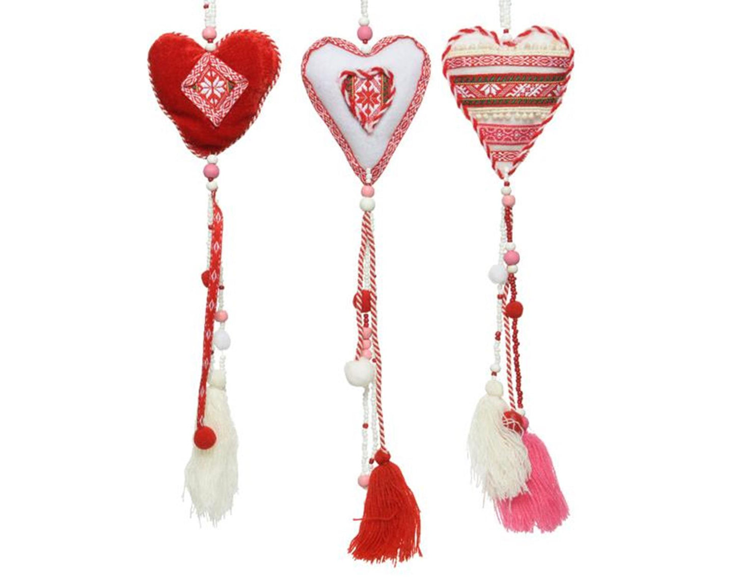 Decoris deco colgante corazón folklore 55cm