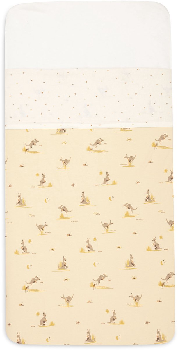 Lenzuolo Jollein - 120x150 cm - cotone - kangaroots - pois polverosi