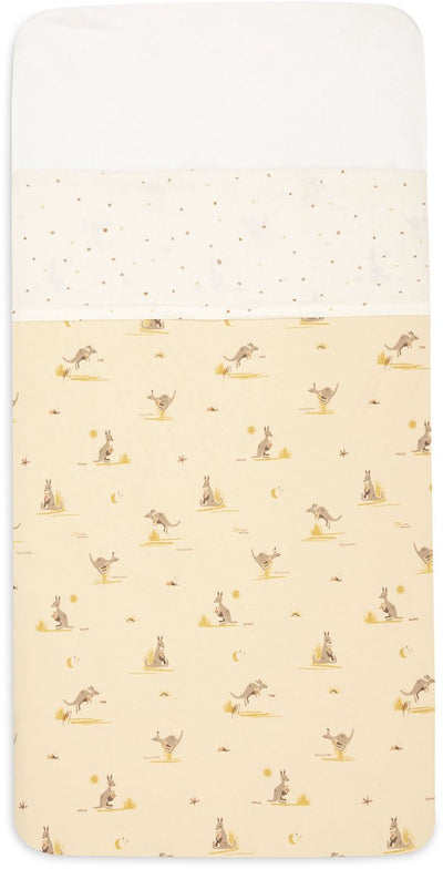 Lenzuolo Jollein - 120x150 cm - cotone - kangaroots - pois polverosi