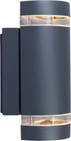 Lutec focus - lampada da parete per esterno con attacco gu10 - up down - alluminio premium - resistente alle intemperie ip44 - grigio scuro