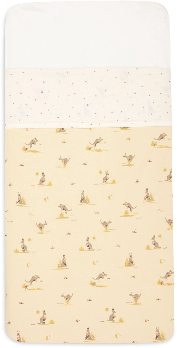 Lenzuolo per culla Jollein - 75x100 cm - cotone - kangaroots - pois polverosi