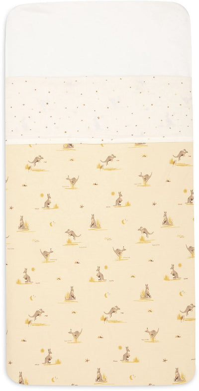 Lenzuolo per culla Jollein - 75x100 cm - cotone - kangaroots - pois polverosi