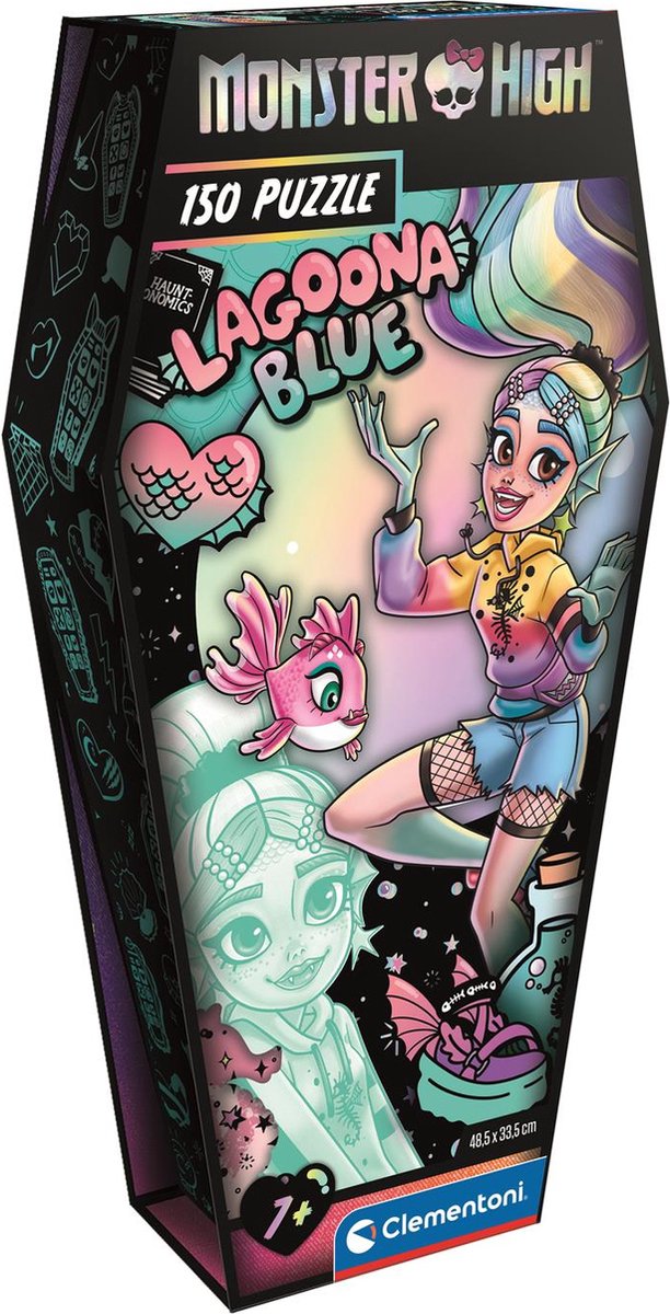 Clementoni - rompecabezas - 150 piezas - monster high coffin pack lagoona blue - rompecabezas para niños
