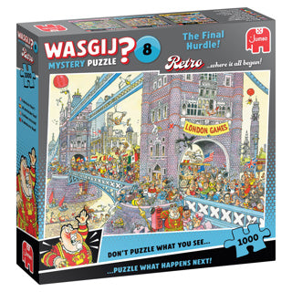 Rompecabezas Jumbo Wasgij Retro Mystery 8: ¡el último obstáculo!, 1000 piezas.
