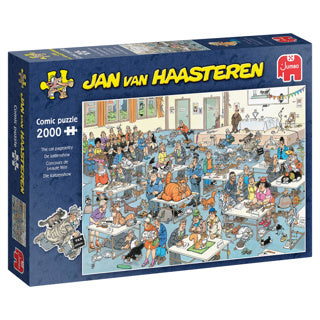 Puzzle Jumbo Jan van Haasteren - La mostra dei gatti, 2000 pezzi.