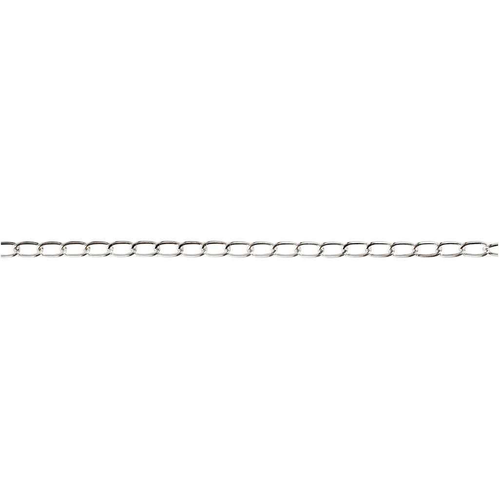 Creativ Company Jasseron, B: 6 mm, silver -plated, 5 m 1 piece
