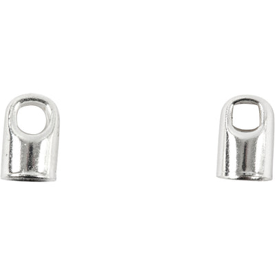 Creativ Company End Cap, L: 7 mm, D 4.5 mm, plata, 50 piezas 1 caja