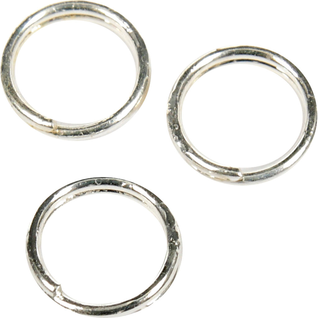 Anello diviso Creativ Company, d 5 mm, placcato argento, 30 pezzi 1 scatola