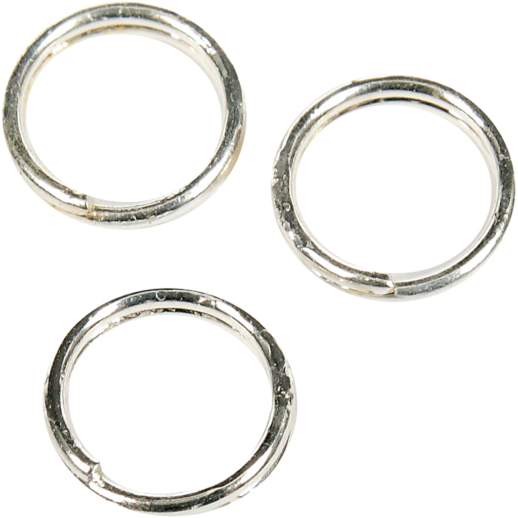 Anello diviso Creativ Company, d 5 mm, placcato argento, 300 pezzi 1 scatola
