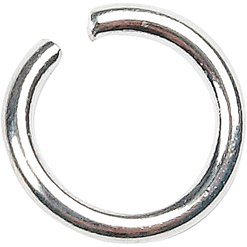 Creativ company rings, size 7 mm, thickness 1 mm, silver plated, 400 pieces 1 box