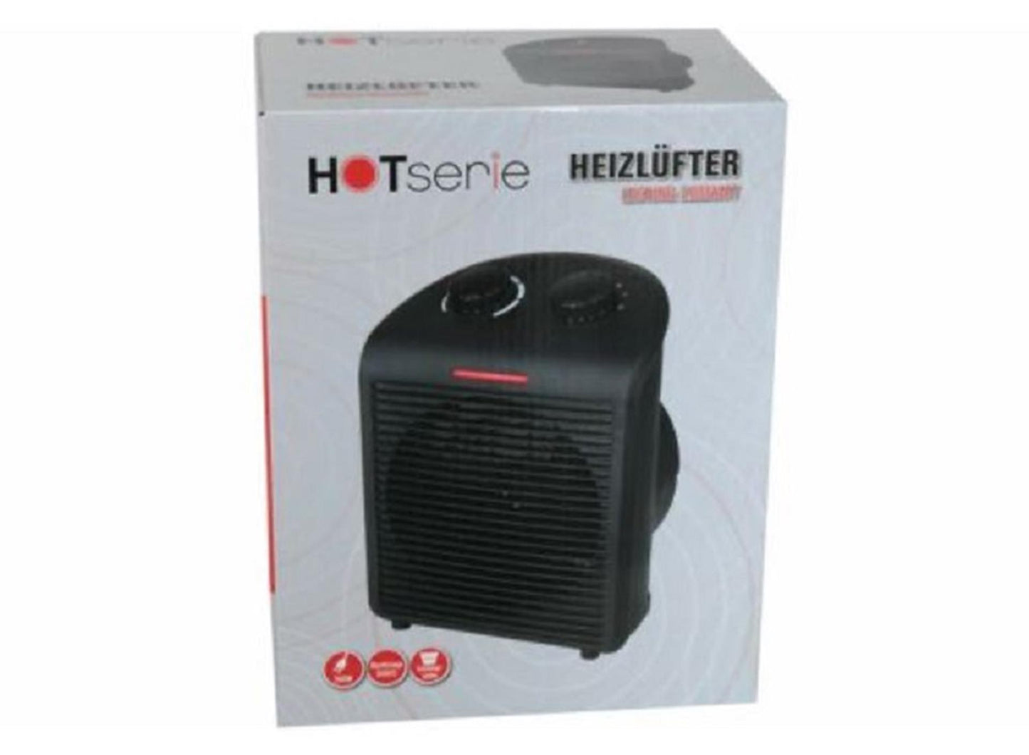 Termoventilatore 2000w nero 2 posizioni