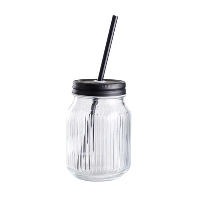 Bicchiere con coperchio e cannuccia 450ml