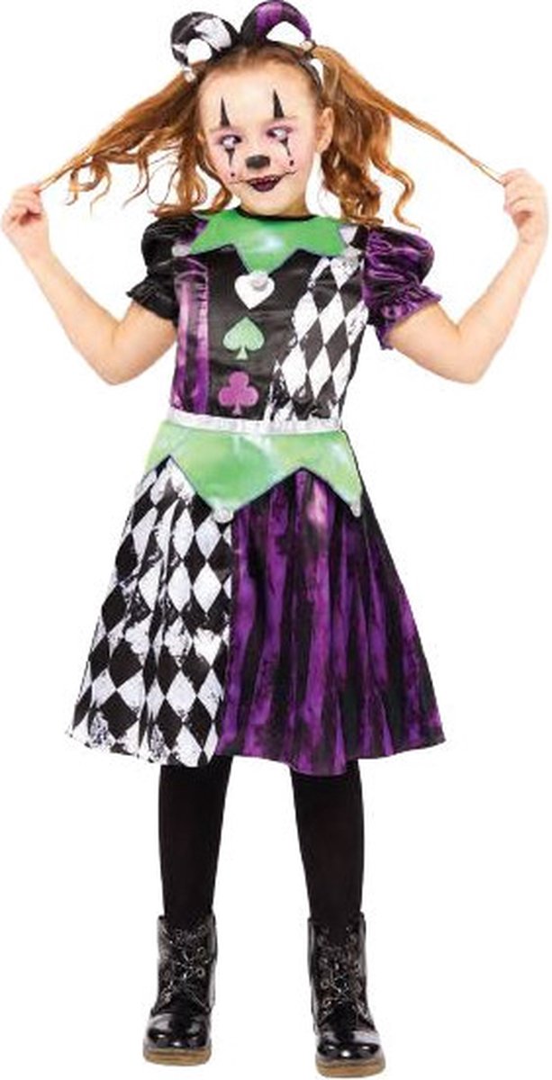 Amscan disfraz bufón junior poliéster negro blanco morado talla 116 128