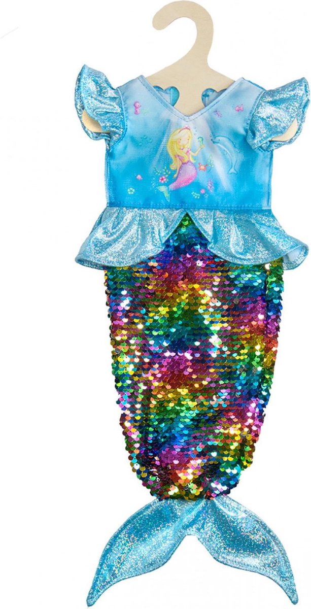 Heless doll dress mermaid with sequins, 35-45 cm
