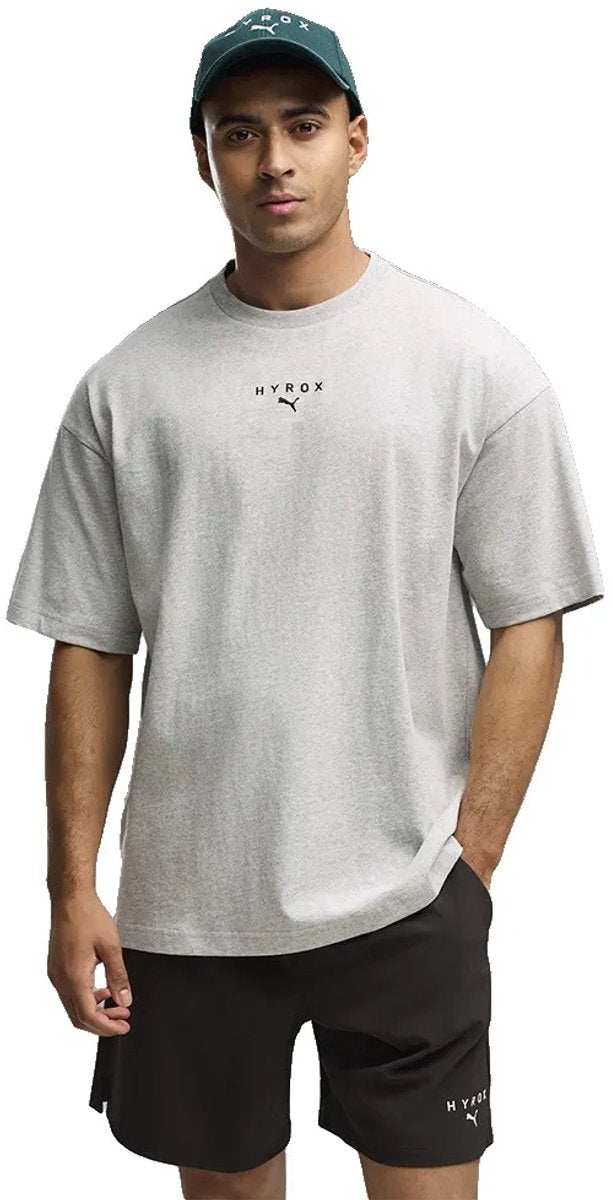 T-shirt a maniche corte Puma x hyrox lifestyle grigia l uomo