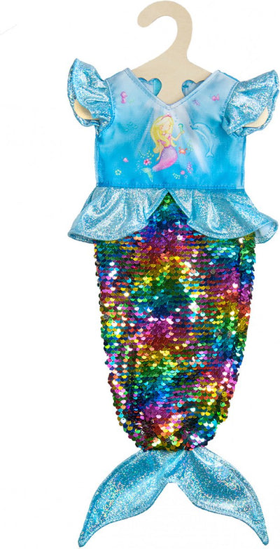 Sirena di abbigliamento per bambole con paillettes, 28-35 cm