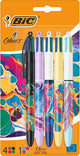 Bic 4 kleuren - balpen - klikmechanisme - pennen - medium punt (1mm) - pennen - 5 stuks