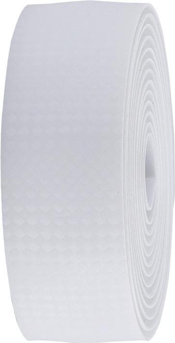 Bbb Cycling Raceribbon Cinta de manillar de carbono para bicicleta de carreras - agarre extra - cinta de manillar autoadhesiva - longitud: 200 cm - espesor: 2,5 mm - incl. tapas de manillar - blanco - bht-04