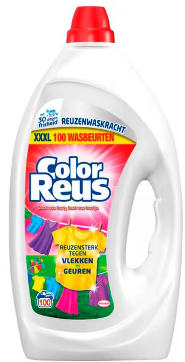 Color reus gel - vloeibaar wasmiddel - gekleurde was - grootverpakking - 100 wasbeurten
