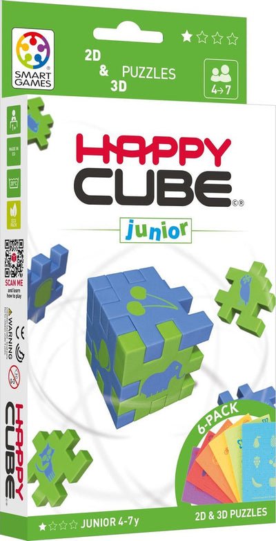 Smart games - happy cube junior - 6 puzzles - 3d