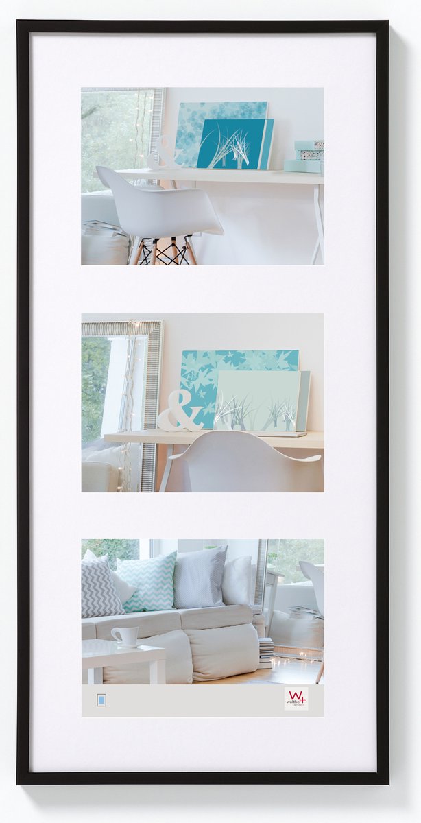 Walther new lifestyle - gallery in plastica - formato foto 3x13x18 cm - nero
