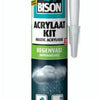 Bison acrylaatkit regenvast wit koker 300 ml - afdichtingskit voor het afdichten van voegen, naden, kieren en scheuren, overschilderbaar, strak afmesbaar