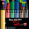 Penna Stabolo 68 MAX ARTY Felf -Tip Penna con Spessa picco di scalpello 6 colori