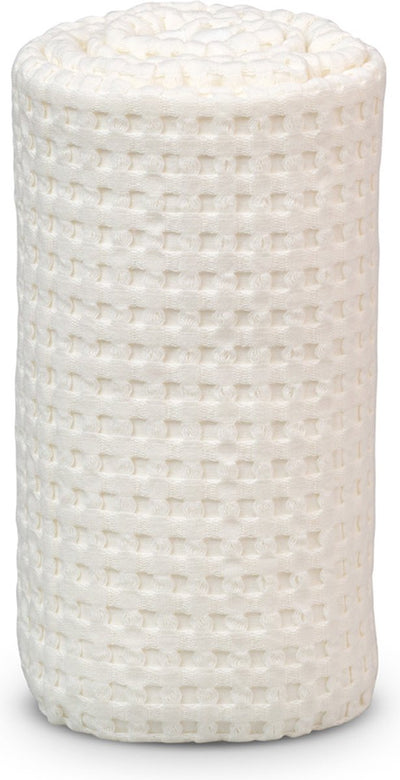 Lulujo - coperta waffle - 100x80 cm - bianca
