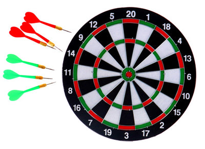 Dartboard dos -lados con 6 flechas 37 cm