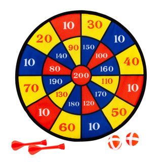 Dartboard in velcro di base + 2 freccette e 2 palle