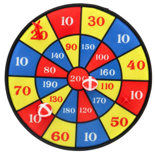 Dartboard in velcro di base + 2 freccette e 2 palle